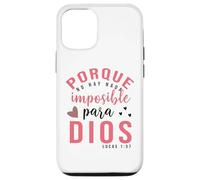 Porque Para Dios no Hay nada Imposible, Faith Cross Quotes Coque pour iPhone 12/12 Pro