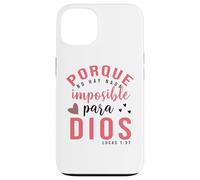 Porque Para Dios no Hay nada Imposible, Faith Cross Quotes Coque pour iPhone 13