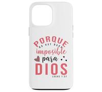Porque Para Dios no Hay nada Imposible, Faith Cross Quotes Coque pour iPhone 13 Pro Max