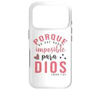 Porque Para Dios no Hay nada Imposible, Faith Cross Quotes Coque pour iPhone 17 Pro
