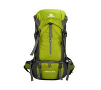 PORRASSO 70L Sac à Dos de Randonnée Sac à Dos Camping étanche Durable avec Housse de Pluie et Multiples Sangles de Fixation Externes Grand Backpack Voyage Vert