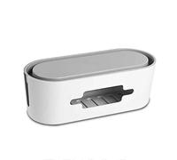 PORRASSO Câble Boîte de Rangement Range-câbles Cable Box Garder Les Câbles Bien Rangés Boîte Cache-Câble pour Bureau TV Ordinateur Système de Hub USB - 12.6 x 4.7 x 5.1 Inch Blanc