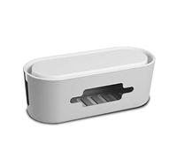 PORRASSO Câble Boîte de Rangement Range-câbles Cable Box Garder Les Câbles Bien Rangés Boîte Cache-Câble pour Bureau TV Ordinateur Système de Hub USB - 12.6 x 4.7 x 5.1 inch Gris