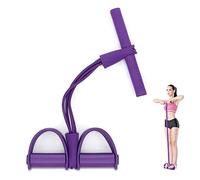 PORRASSO Corde de Tension Multifonctionnelle Sit-Up Bodybuilding Expander Bande de Résistance de Pédale Matériel D'entraînement élastique Pull Rope 4 Tubes Exerciseur Multifonction - Violet