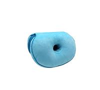 PORRASSO Coussin de Siege Coussin Chaise Coussin Coccyx en Mousse à Mémoire Coussin D'assise Pliable Ergonomique Soulève Hanches Disponible Toutes Saisons pour Voiture Bureau Bleu A