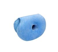PORRASSO Coussin de Siege Coussin Chaise Coussin Coccyx en Mousse à Mémoire Coussin D'assise Pliable Ergonomique Soulève Hanches Disponible Toutes Saisons pour Voiture Bureau Bleu B