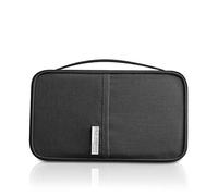 PORRASSO Familial Passeport Étanche Portefeuille Voyage Document Pochette Camping Voyages d'affaires Femmes et Hommes Protection Carte d'Identité Billets Carte de Crédit Noir