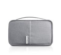 PORRASSO Familial Passeport Étanche Portefeuille Voyage Document Pochette Camping Voyages d'affaires Femmes et Hommes Protection Carte d'Identité Billets Carte de Crédit Gris