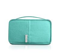 PORRASSO Familial Passeport Étanche Portefeuille Voyage Document Pochette Camping Voyages d'affaires Femmes et Hommes Protection Carte d'Identité Billets Carte de Crédit Bleu