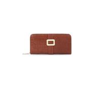 PORRASSO Femme Portefeuilles Elégant Porte-Monnaie Porte-Cartes de Crédit Clutch Bag Portefeuille Longue Porte-Monnaie à Glissière Marron