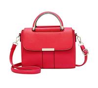 PORRASSO Femme Sac D'épaule Sac à Main de Mode Sac Bandoulière Sac de Messager en Cuir PU Joli Sac pour Datation Shopping Usage Quotidien Rouge