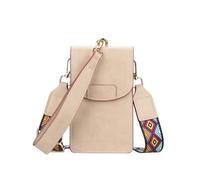 PORRASSO Femmes Sac Bandoulière Mode Sac de Téléphone Sac D'épaule Fille PU Crossbody Bag Portefeuille pour Achats Voyage Abricot