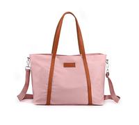 PORRASSO Femmes Sac D'épaule Casual Sac à Main 15.6 Pouces Laptop Fourre-Tout Sac à Bandoulière pour Shopping École Voyage Travail Rose