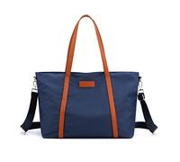 PORRASSO Femmes Sac D'épaule Casual Sac à Main Fourre-Tout 15.6 Pouces Laptop Sac à Bandoulière pour Shopping École Voyage Travail Bleu