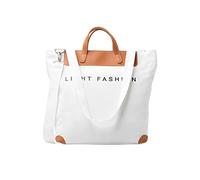 PORRASSO Femmes Sac D'épaule Casual Sac à Main Grand Sac Bandoulière Multifonctionnel Toile Sac Totes Sacs Portés pour École Travail Voyage Usage Quotidien Blanc