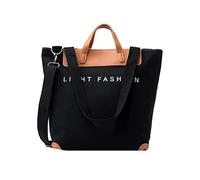 PORRASSO Femmes Sac D'épaule Casual Sac à Main Grand Sac Bandoulière Multifonctionnel Toile Sac Totes Sacs Portés pour École Travail Voyage Usage Quotidien Noir A