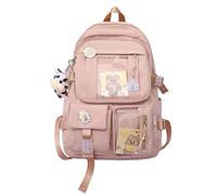 PORRASSO Fille Cartable Mignon Sac D'école Étudiant Sac D'école Adolescent Sacs Scolaires Nylon Sac à Dos Daypack pour École Voyage Camping Rose