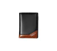PORRASSO Homme Portefeuilles Cuir Porte-Monnaie avec Blocage Anti RFID Porte-Cartes de Crédit Portefeuille Noir