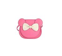 PORRASSO Mignon Bow Sac à Bandoulière Petite Fille Sac D'épaule Mini Sac à Monnaie Sac a Main Sac de Messager en Cuir PU Crossbody Bag Rose Rouge