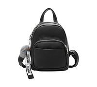 PORRASSO Mode Mini Sac à Dos Fille Petit Daypack Femme Sac à Dos en Cuir PU pour Voyage Datation Usage Quotidien Noir