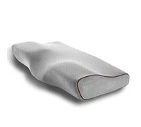 PORRASSO Oreiller Ergonomique en Mousse à Mémoire de Forme Oreiller Cervical Hypoallergénique Respirant Amoivible et Lavable Soutien du Cou pour Dormir sur Le Côté et sur Le Dos - Gris 1