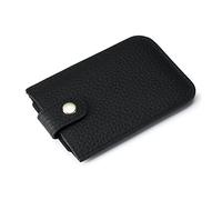 PORRASSO Porte-Cartes de Crédit avec Blocage Anti RFID Petit Etui Cuir Slim Portefeuille Minimaliste pour Homme Femme Noir