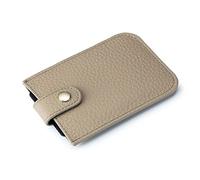 PORRASSO Porte-Cartes de Crédit avec Blocage Anti RFID Petit Etui Cuir Slim Portefeuille Minimaliste pour Homme Femme Gris