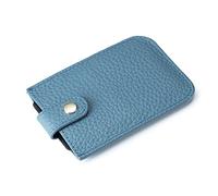 PORRASSO Porte-Cartes de Crédit avec Blocage Anti RFID Petit Etui Cuir Slim Portefeuille Minimaliste pour Homme Femme Bleu B
