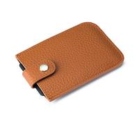 PORRASSO Porte-Cartes de Crédit avec Blocage Anti RFID Petit Etui Cuir Slim Portefeuille Minimaliste pour Homme Femme Couleur Caramel