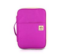 PORRASSO Porte-documents A4 multifonction universel avec fermeture éclair Oxford imperméable Violet