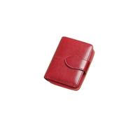 PORRASSO Portefeuille en Cuir Anti-RFID Femme Petit Portefeuille Vintage avec Poche à Monnaie Support de Cartes Wallet Multifonctionnel pour Usage Quotidien Voyages Courses Rouge Vin B