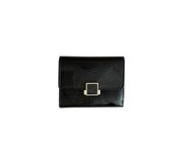PORRASSO Portefeuille Femme Cuir Petit Porte Monnaie Femmes Slim Court Portefeuilles avec 5 Emplacements de Carte Noir