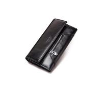 PORRASSO Portefeuille Femme Cuir Porte-Monnaie avec Protection RFID Grande Porte Monnaie Mode Portefeuille Longue Wallet Noir