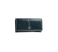 PORRASSO Portefeuille Femme Rétro Porte Monnaie Cuir Longue Portefeuilles Wallet avec 5 Emplacements de Carte Bleu