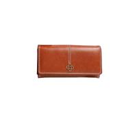 PORRASSO Portefeuille Femme Rétro Porte Monnaie Cuir Longue Portefeuilles Wallet avec 5 Emplacements de Carte Brun Jaunâtre