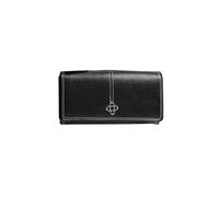 PORRASSO Portefeuille Femme Rétro Porte Monnaie Cuir Longue Portefeuilles Wallet avec 5 Emplacements de Carte Noir