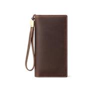 PORRASSO Portefeuille Homme Pochettes avec Protection RFID Porte-Cartes Cuir Véritable Porte-Monnaie avec Plusieurs Compartiments Café