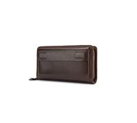 PORRASSO Portefeuille Homme Pochettes en Cuir Porte-Cartes de Crédit Porte-Monnaie avec 8 Porte-Cartes Café