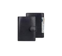 PORRASSO Portefeuille Homme Porte-Monnaie avec Protection RFID Véritable Cuir Wallet Porte-Cartes de Crédit Portefeuille avec 11 Emplacements pour Cartes Noir A