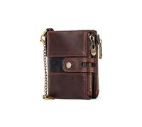 PORRASSO Portefeuille Homme Véritable Cuir Porte-Monnaie avec Protection RFID Porte-Cartes de Crédit Portefeuille avec 6 Emplacements pour Cartes Marron