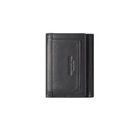 PORRASSO Portefeuille Homme Véritable Cuir Porte-Monnaie avec Protection RFID Porte-Cartes de Crédit Femme Portefeuille avec 9 Emplacements pour Cartes Noir