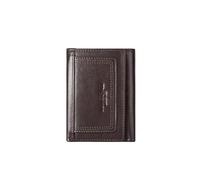 PORRASSO Portefeuille Homme Véritable Cuir Porte-Monnaie avec Protection RFID Porte-Cartes de Crédit Femme Portefeuille avec 9 Emplacements pour Cartes Marron