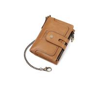 PORRASSO Portefeuille Homme Véritable Cuir Porte-Monnaie avec Protection RFID Porte-Cartes de Crédit Portefeuille avec 12 Emplacements pour Cartes Marron Clair