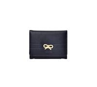 PORRASSO Portefeuille Mignon Femme Petit Porte Monnaie Femmes Slim Court Portefeuilles PU Wallet avec 7 Emplacements de Carte Noir B