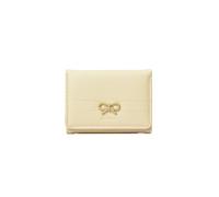 PORRASSO Portefeuille Mignon Femme Petit Porte Monnaie Femmes Slim Court Portefeuilles PU Wallet avec 7 Emplacements de Carte Jaune B
