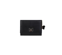 PORRASSO Portefeuille Mignon Femme Petit Porte Monnaie Femmes Slim Court Portefeuilles PU Wallet avec 7 Emplacements de Carte Noir A