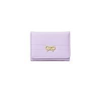 PORRASSO Portefeuille Mignon Femme Petit Porte Monnaie Femmes Slim Court Portefeuilles PU Wallet avec 7 Emplacements de Carte Violet B