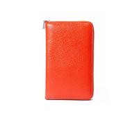PORRASSO Portefeuille Passeport de Voyage avec Blocage RFID Familial Pochette Passeport Cuir Porte Cartes de Crédit Organisateur de Passeport pour Femmes Orange