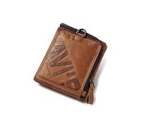 PORRASSO Portefeuilles Homme Véritable Cuir Porte-Monnaie Porte-Cartes de Crédit Portefeuille Rétro avec 8/11 Emplacements pour Cartes Marron B