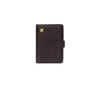 PORRASSO Protege Passeport Pochette Passeport Portefeuille PU Voyage Accessoires Hommes Femmes avec Blocage RFID Organisateur de Documents Café